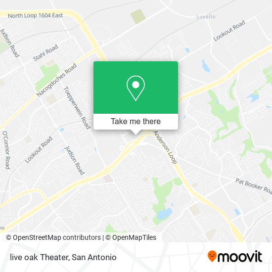 Mapa de live oak Theater