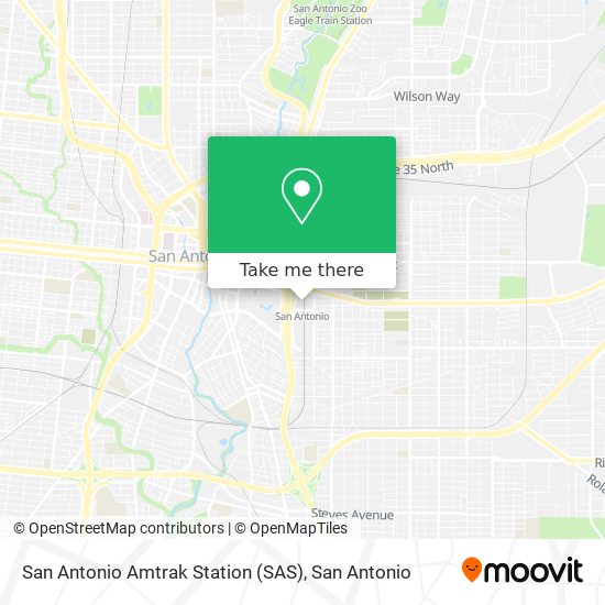 San Antonio Amtrak Station (SAS) map