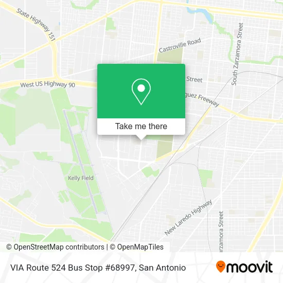 Mapa de VIA Route 524 Bus Stop #68997