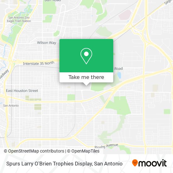 Spurs Larry O'Brien Trophies Display map