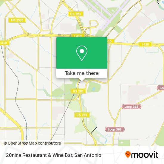 20nine Restaurant & Wine Bar map