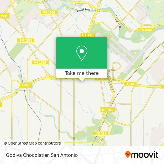 Godiva Chocolatier map