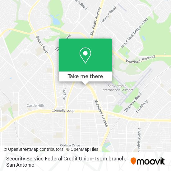Mapa de Security Service Federal Credit Union- Isom branch