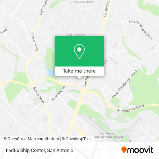 FedEx Ship Center map