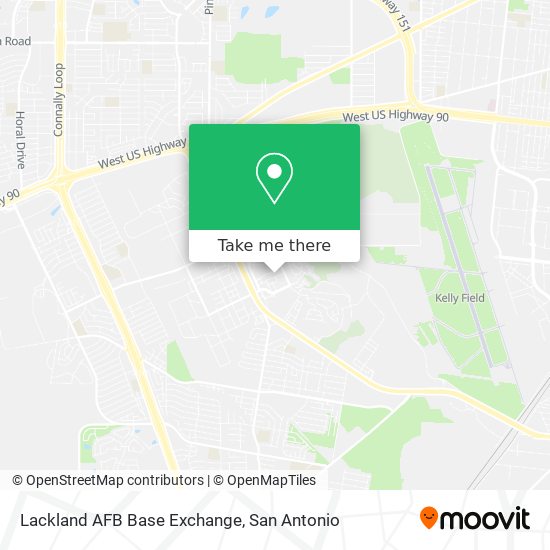 Lackland AFB Base Exchange map