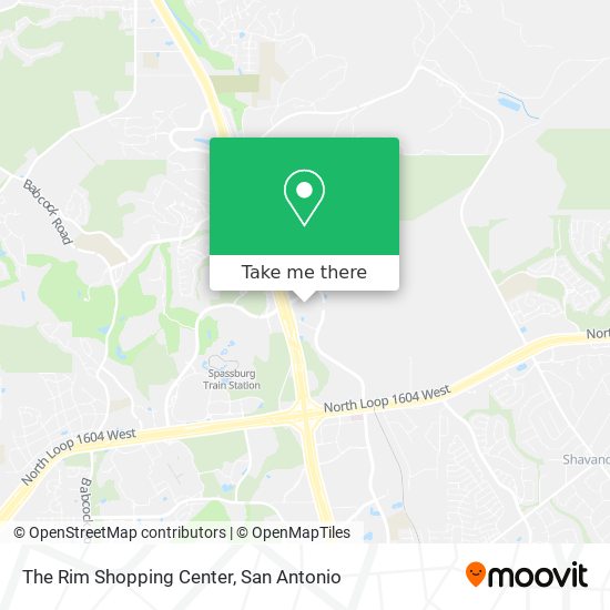 The Rim Shopping Center map