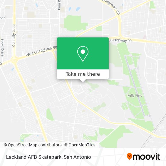 Mapa de Lackland AFB Skatepark