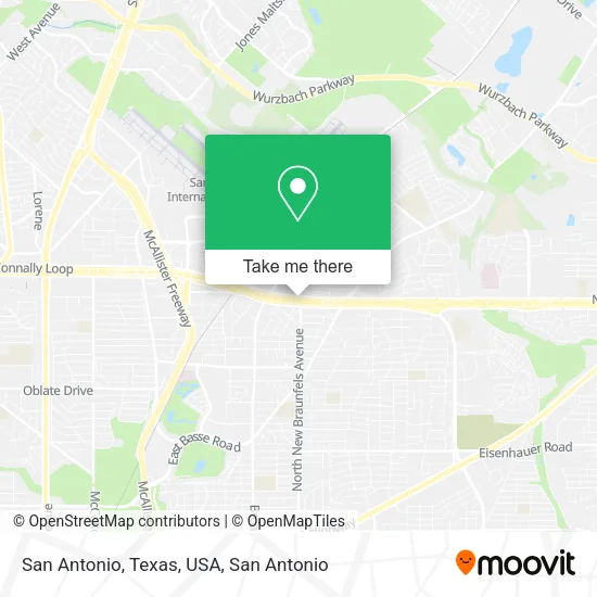 San Antonio, Texas, USA map