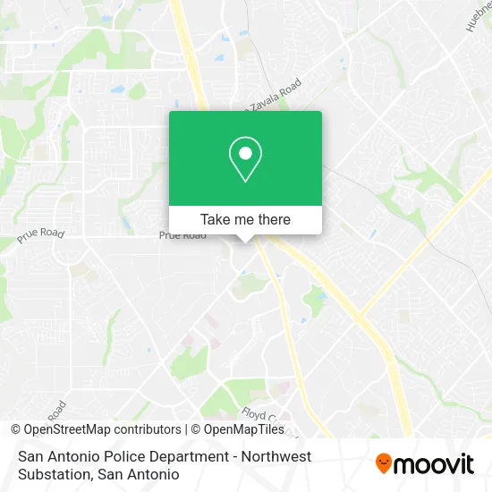Mapa de San Antonio Police Department - Northwest Substation
