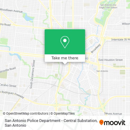 San Antonio Police Department - Central Substation map