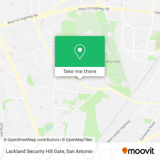 Lackland Security Hill Gate map