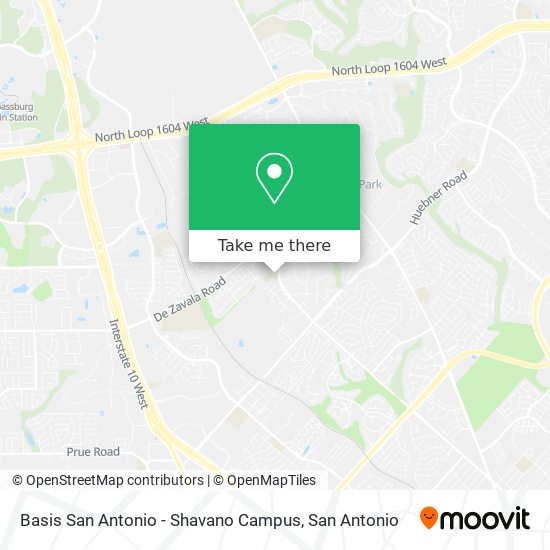 Basis San Antonio - Shavano Campus map