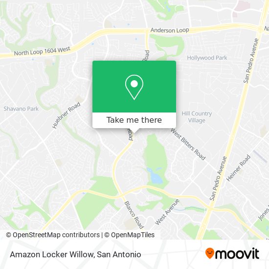 Mapa de Amazon Locker Willow