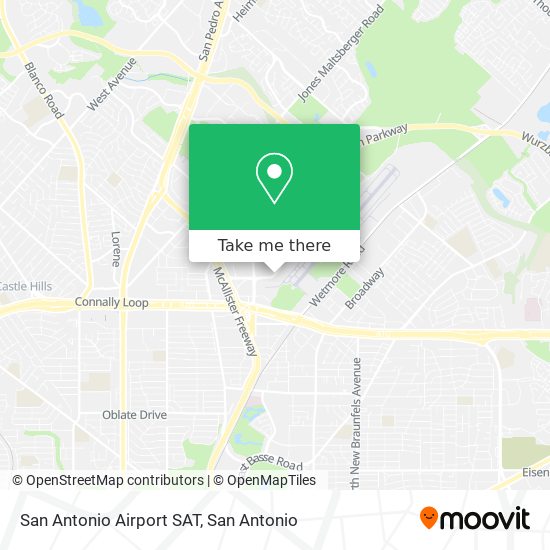 San Antonio Airport SAT map