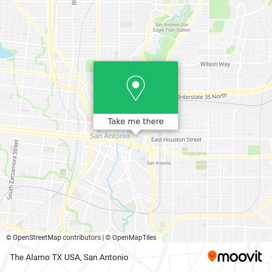 Mapa de The Alamo TX USA