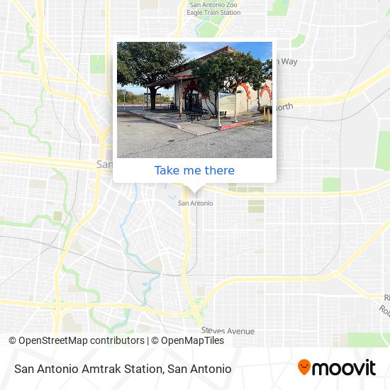 San Antonio Amtrak Station map