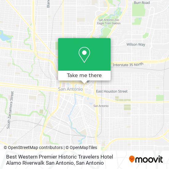 Best Western Premier Historic Travelers Hotel Alamo Riverwalk San Antonio map