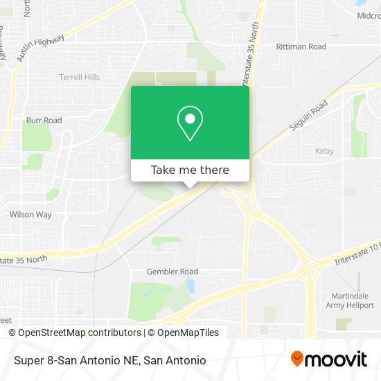 Mapa de Super 8-San Antonio NE