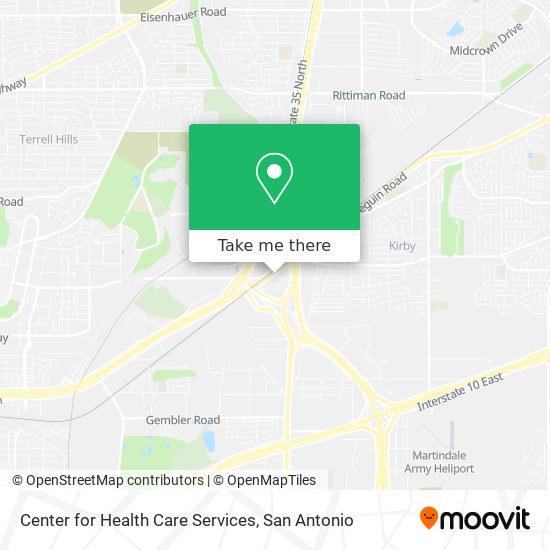 Center for Health Care Services map
