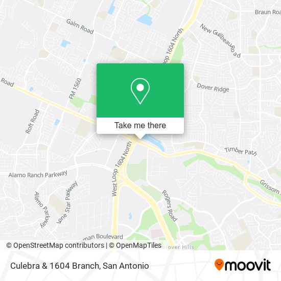 Culebra & 1604 Branch map