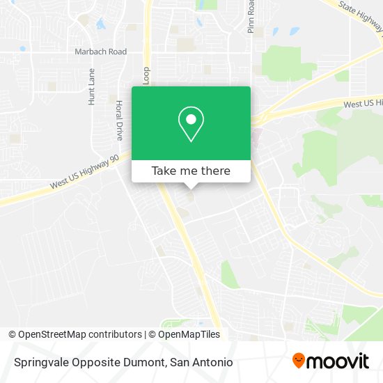 Mapa de Springvale Opposite Dumont