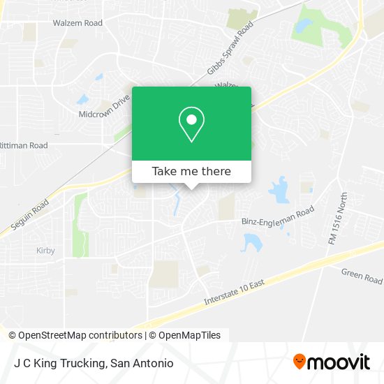 Mapa de J C King Trucking