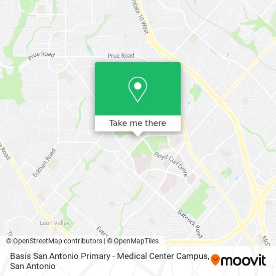 Mapa de Basis San Antonio Primary - Medical Center Campus