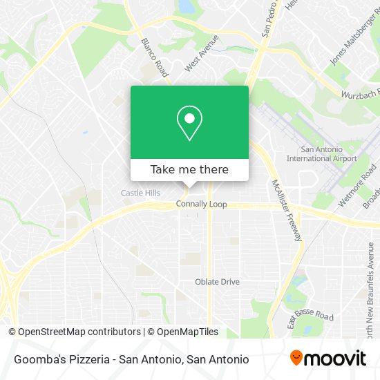 Goomba's Pizzeria - San Antonio map