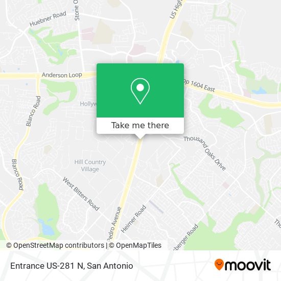 Mapa de Entrance US-281 N