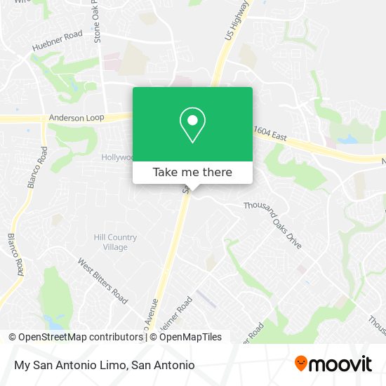 My San Antonio Limo map