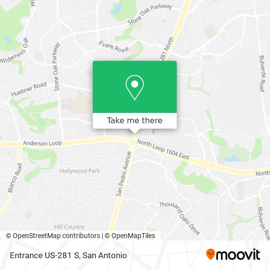 Entrance US-281 S map