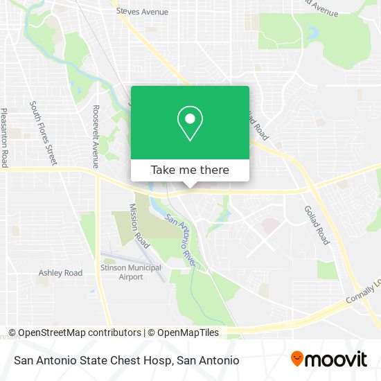 San Antonio State Chest Hosp map