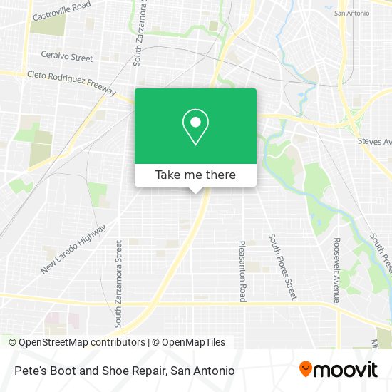Pete's Boot and Shoe Repair map
