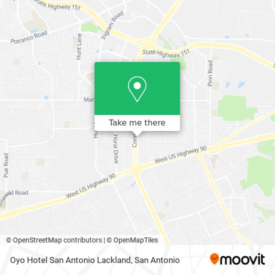 Oyo Hotel San Antonio Lackland map