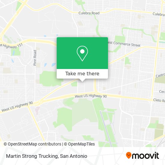 Martin Strong Trucking map