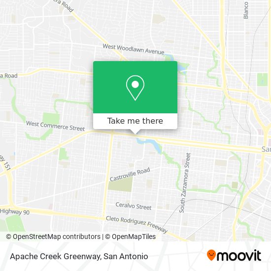 Apache Creek Greenway map