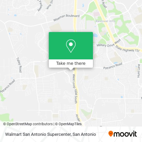 Walmart San Antonio Supercenter map