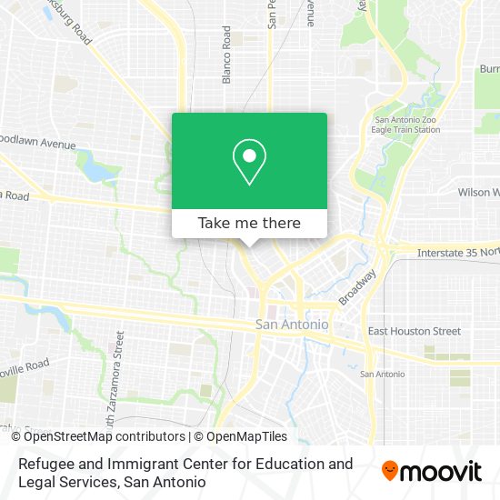 Refugee and Immigrant Center for Education and Legal Services map