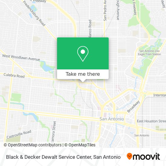 Mapa de Black & Decker Dewalt Service Center