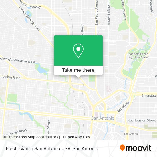 Electrician in San Antonio USA map