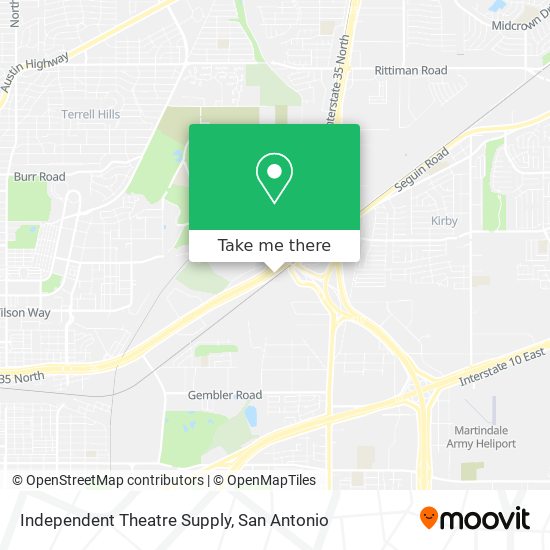 Independent Theatre Supply map