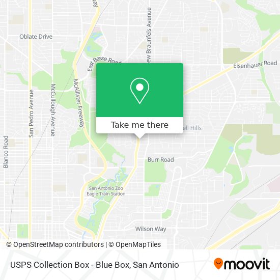 USPS Collection Box - Blue Box map