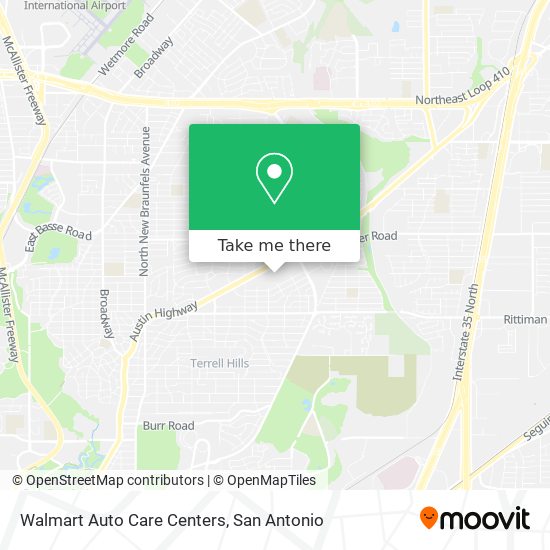Walmart Auto Care Centers map