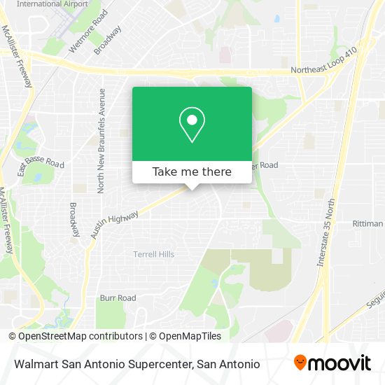 Walmart San Antonio Supercenter map