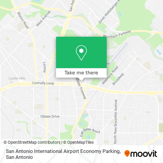 San Antonio International Airport Economy Parking map