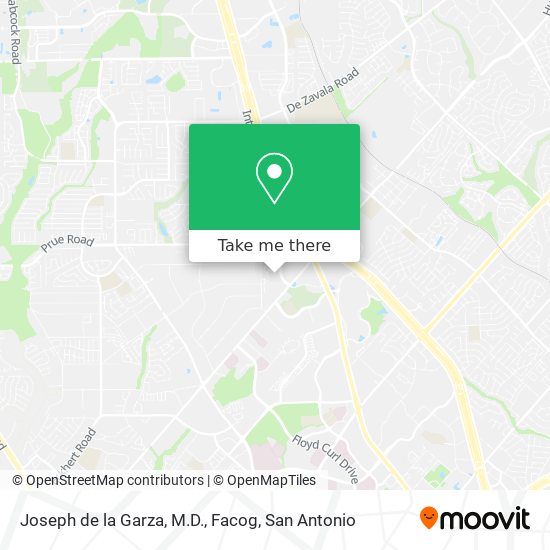 Joseph de la Garza, M.D., Facog map
