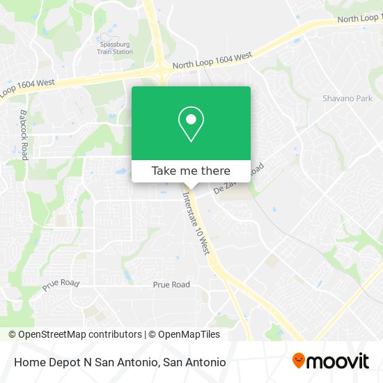 Mapa de Home Depot N San Antonio