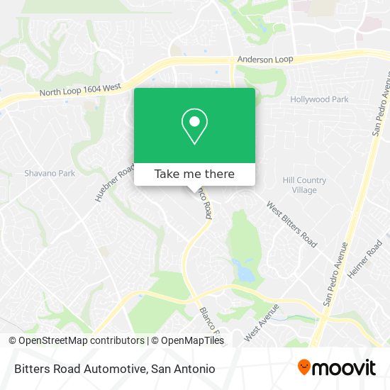 Mapa de Bitters Road Automotive