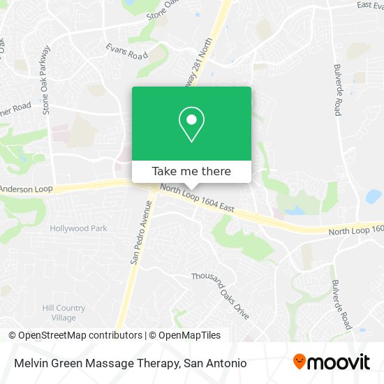 Mapa de Melvin Green Massage Therapy