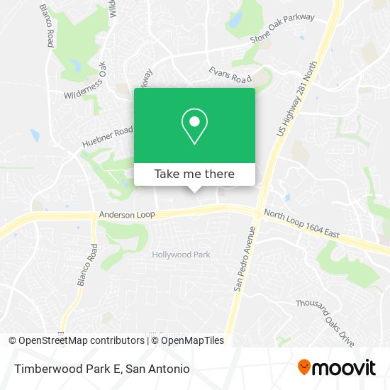 Timberwood Park E map